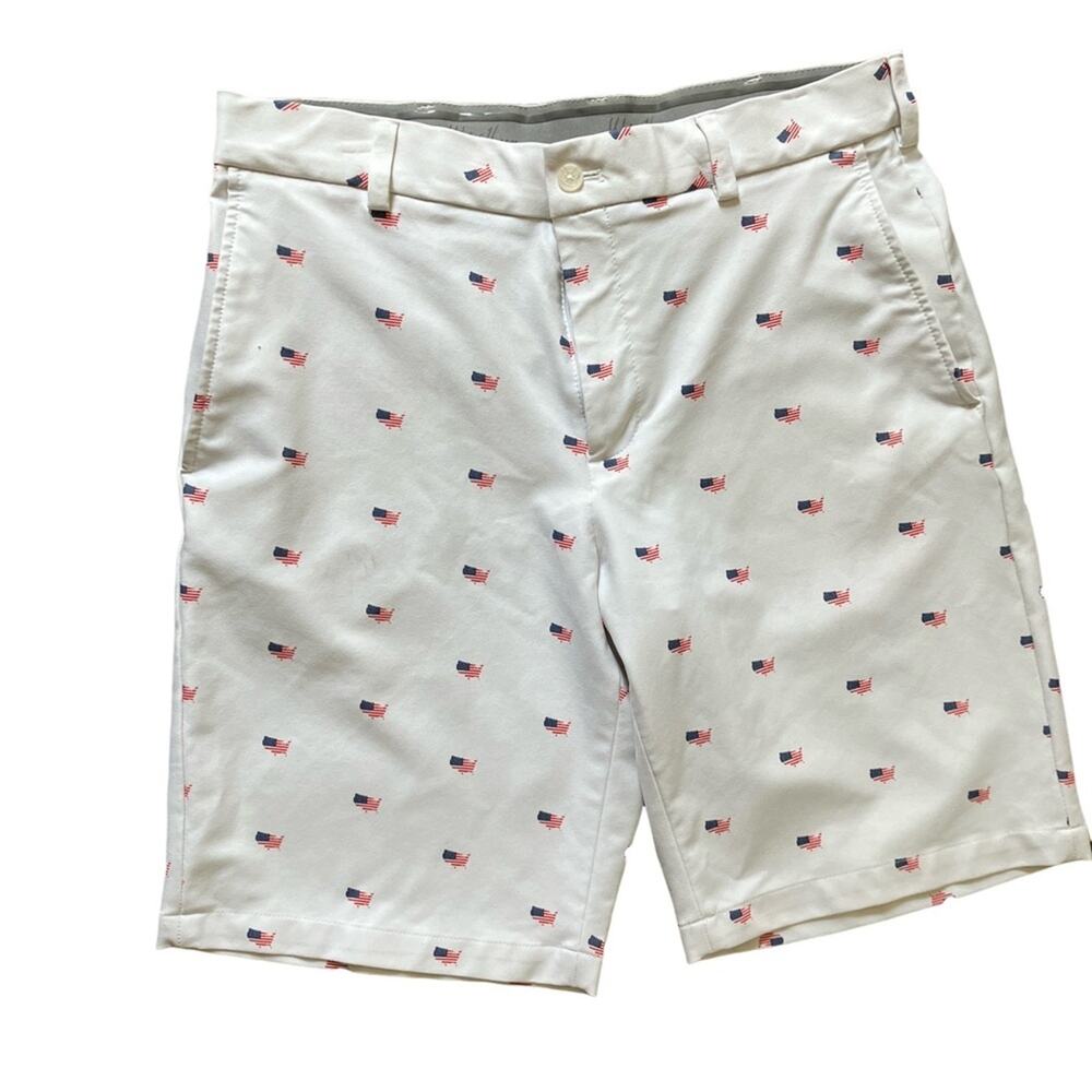 Walter Hagen White Flag Pattern Shorts